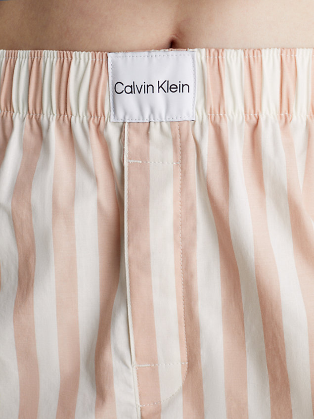 multi shorts pyjama set - pure cotton for women calvin klein