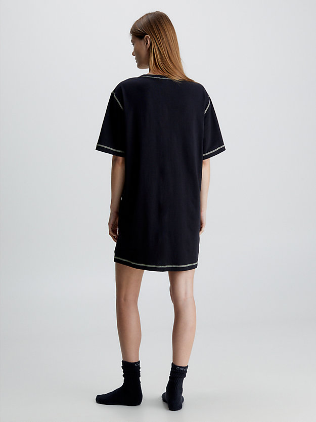 chemise de nuit - future shift black/sunny lime pour femmes calvin klein