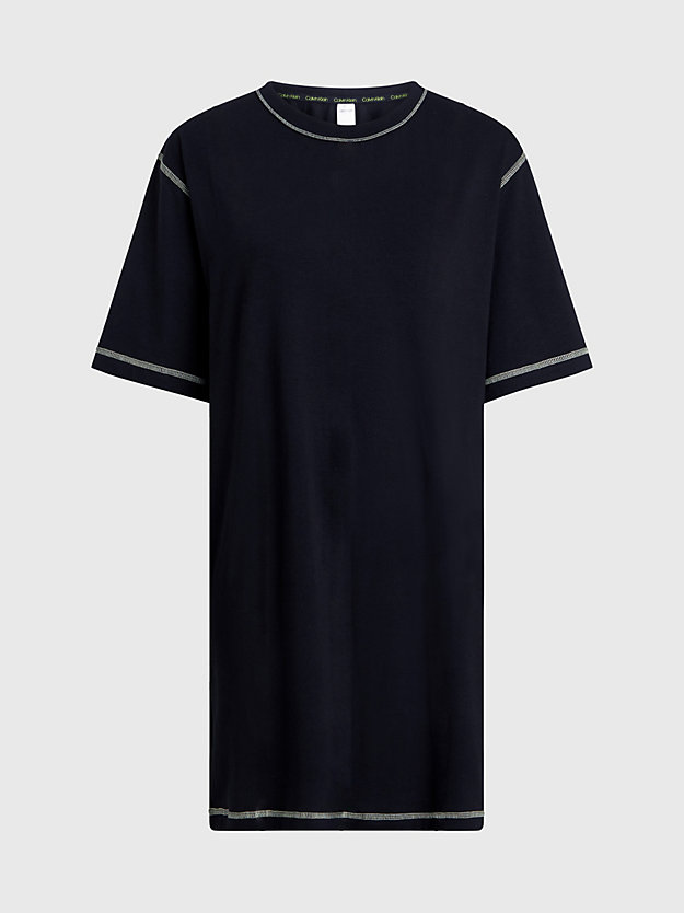 chemise de nuit - future shift black/sunny lime pour femmes calvin klein