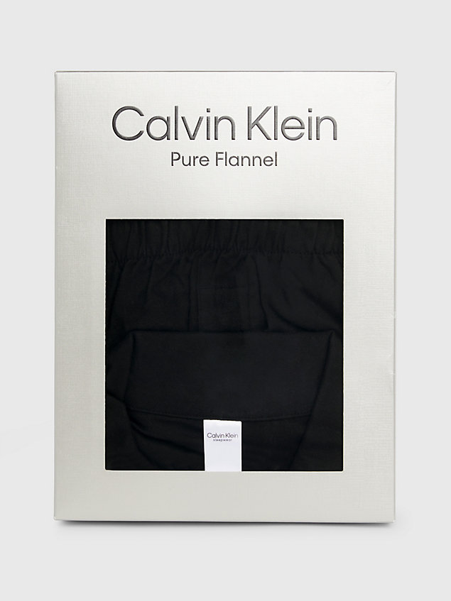 black flanellen pyjamaset voor dames - calvin klein