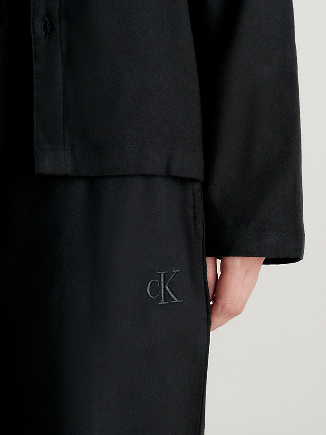 black flannel pyjama set for women calvin klein