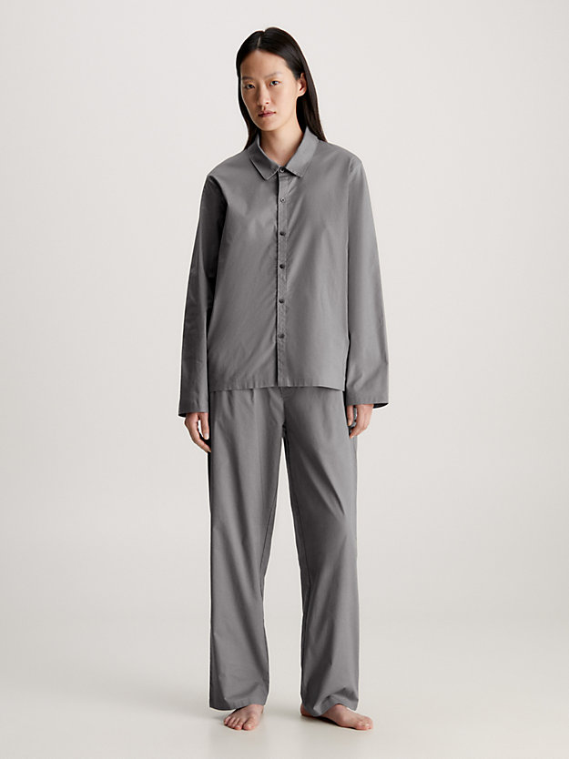 charcoal gray piżama - pure cotton dla kobiety - calvin klein
