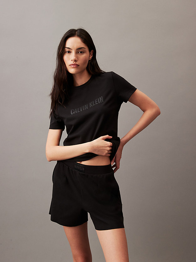 black pyjama shorts - intense power for women calvin klein