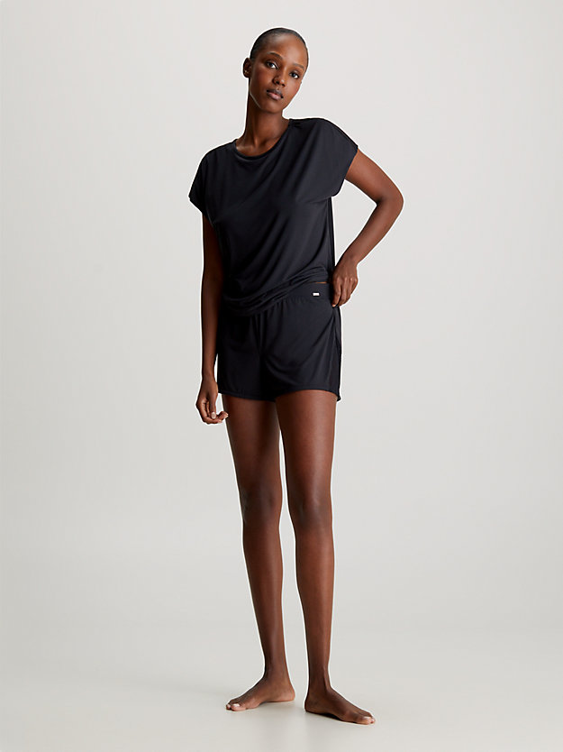 black pyjama shorts - minimalist for women calvin klein