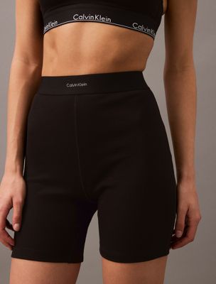 black lounge shorts - modern rib for women calvin klein