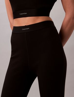 black lounge leggings - modern rib for women calvin klein