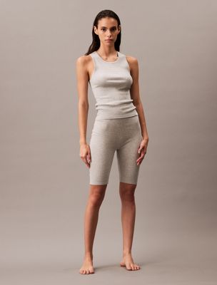 grey heather lounge tank top - modern rib for women calvin klein