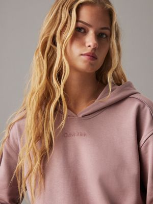 sand trap cotton fleece lounge hoodie for women calvin klein