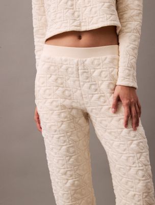 ivory logo quilted lounge joggers for women calvin klein