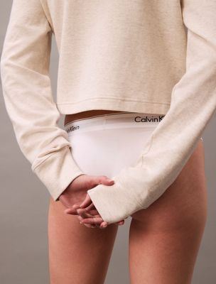 oatmeal heather lounge zip up hoodie - modern terry for women calvin klein