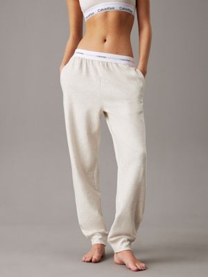 beige lounge joggers - modern terry for women calvin klein