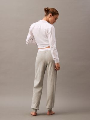 grey heather lounge joggers - modern terry for women calvin klein