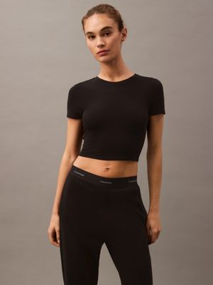 black lounge joggers - modern terry for women calvin klein