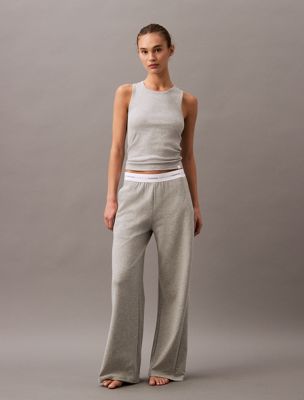 grey lounge joggers - modern terry for women calvin klein