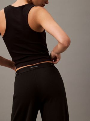 black loungejoggingbroek - modern terry voor dames - calvin klein