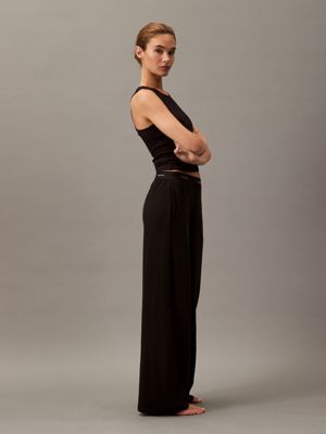 black loungejoggingbroek - modern terry voor dames - calvin klein