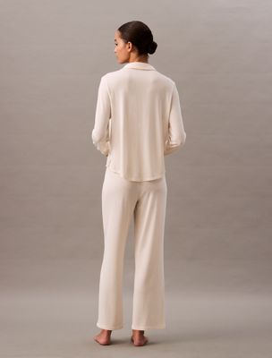 ivory pyjama pants - ultra soft modal for women calvin klein