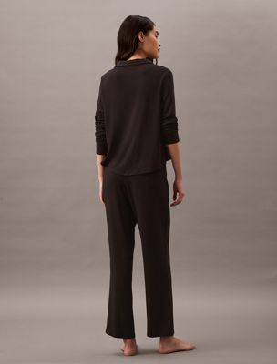 black pyjama pants - ultra soft modal for women calvin klein