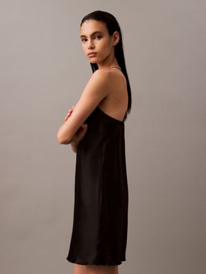 black satin night dress for women calvin klein