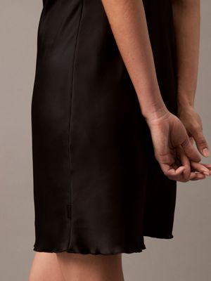 black satin night dress for women calvin klein