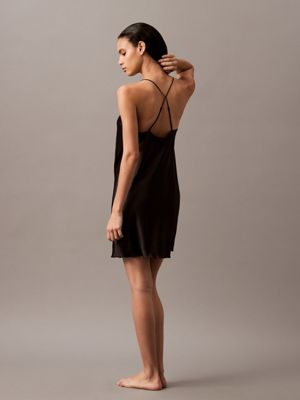 black satin night dress for women calvin klein