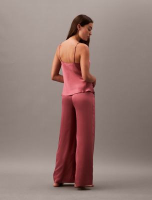 terrazzo satin pyjama pants for women calvin klein