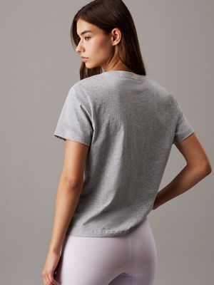 grey lounge t-shirt - 100% cotton for women calvin klein