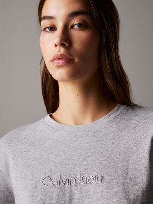 grey heather lounge t-shirt - 100% cotton for women calvin klein