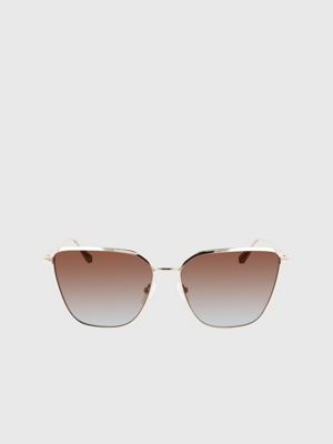 Calvin Klein Sonnenbrille in Mettallic Damen Accessoires Sonnenbrillen 