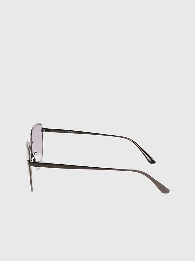 black rechteckige sonnenbrille ck22113s für damen - calvin klein
