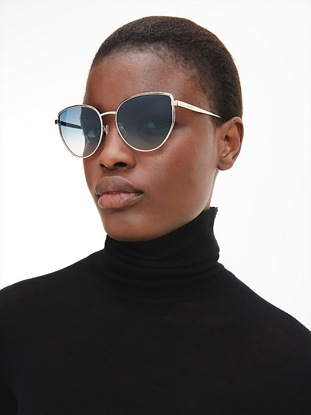 gold rectangle sunglasses ck22113s for women calvin klein