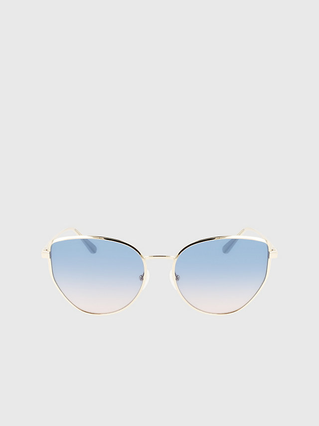 Gold/sky Rectangle Sunglasses Ck22113s undefined women Calvin Klein