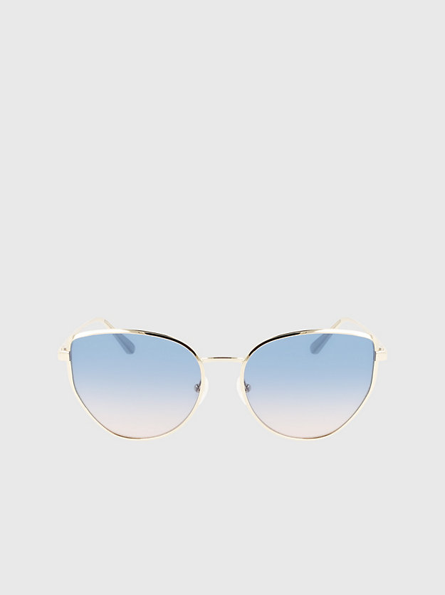 GOLD/SKY Rechthoekige zonnebril CK22113S voor dames CALVIN KLEIN