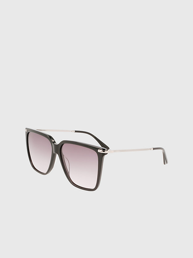 black rechthoekige zonnebril ck22531s voor dames - calvin klein