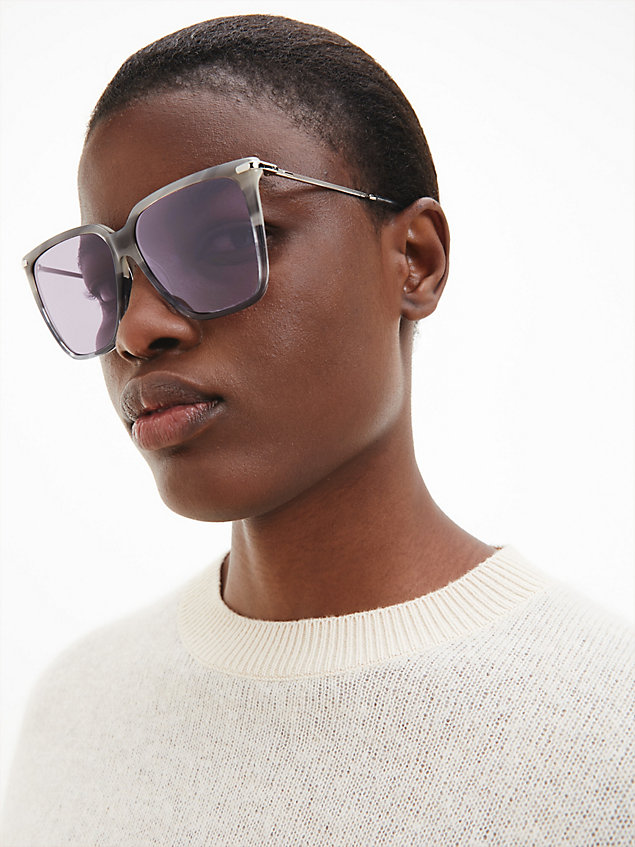 grey rectangle sunglasses ck22531s for women calvin klein