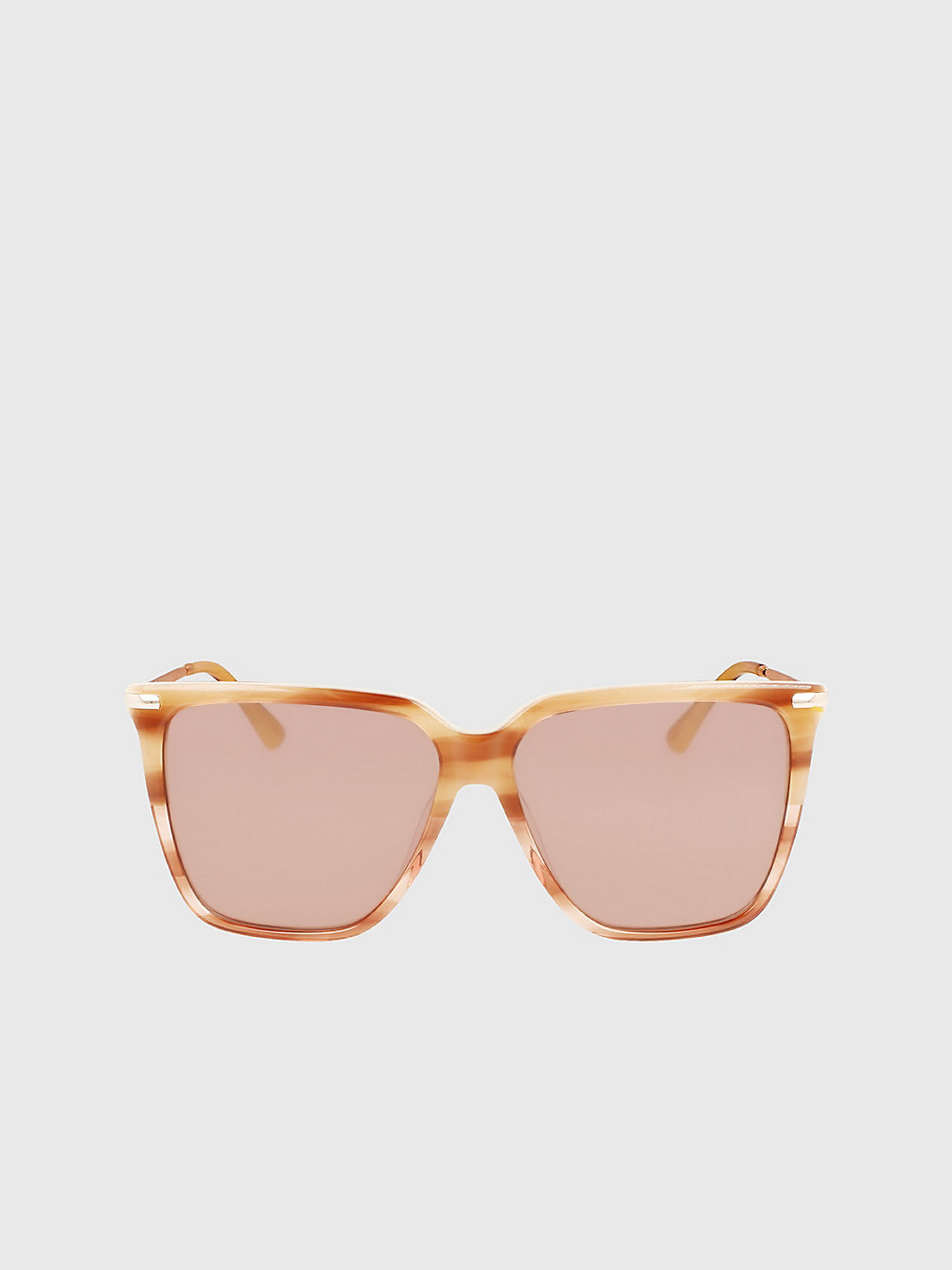 STRIPED BROWN Rectangle Sunglasses Ck22531s undefined women Calvin Klein