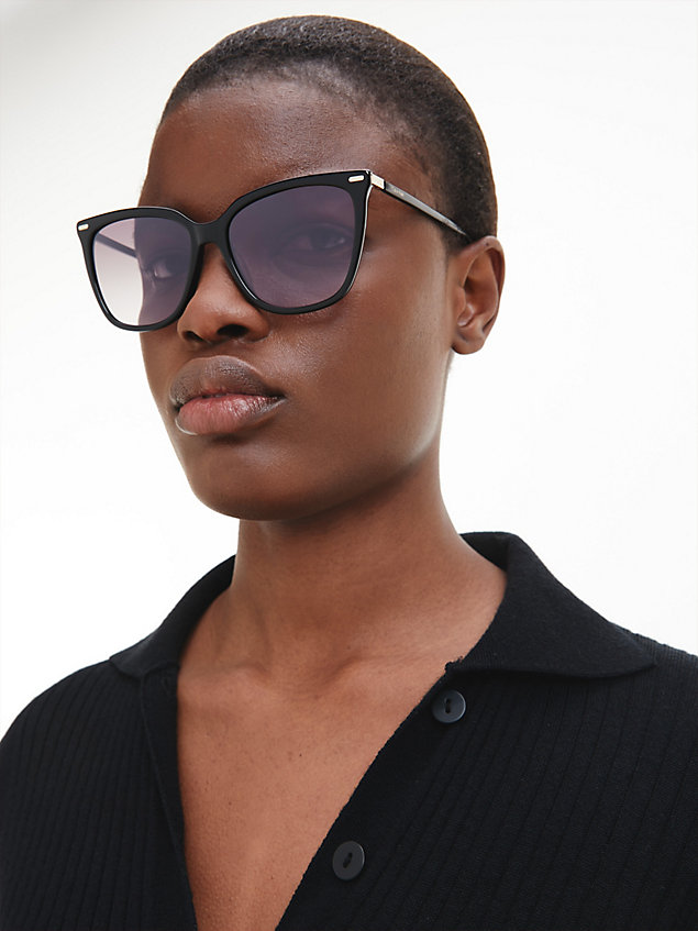 black rectangle sunglasses ck22532s for women calvin klein