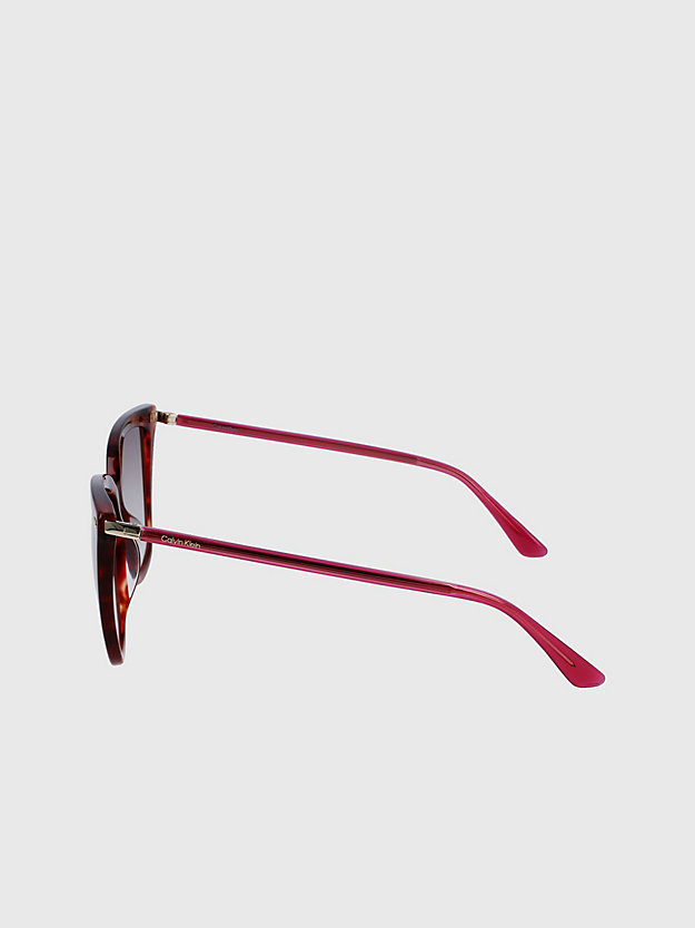 lunettes de soleil rectangulaires ck22532s burgundy havana pour femmes calvin klein