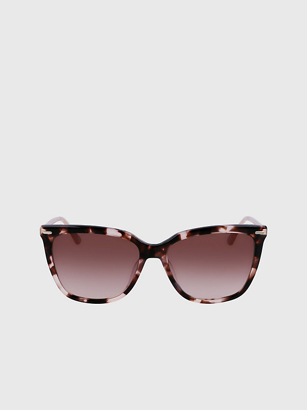 rose tortoise prostokątne okulary przeciwsłoneczne ck22532s dla kobiety - calvin klein