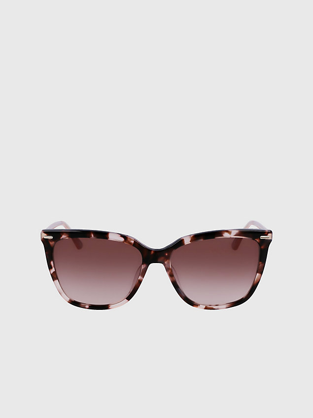 pink rechthoekige zonnebril ck22532s voor dames - calvin klein
