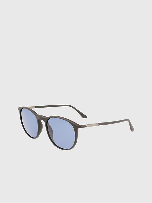 matte black round sunglasses ck22537s for unisex calvin klein