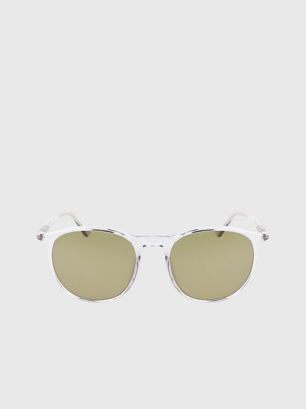 slate grey round sunglasses ck22537s for unisex calvin klein
