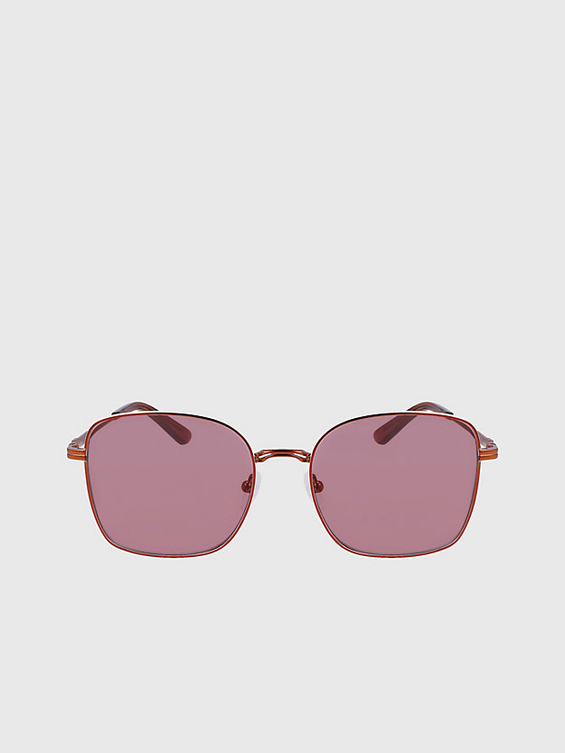 lunettes de soleil rectangulaires ck23100s white pour femmes calvin klein