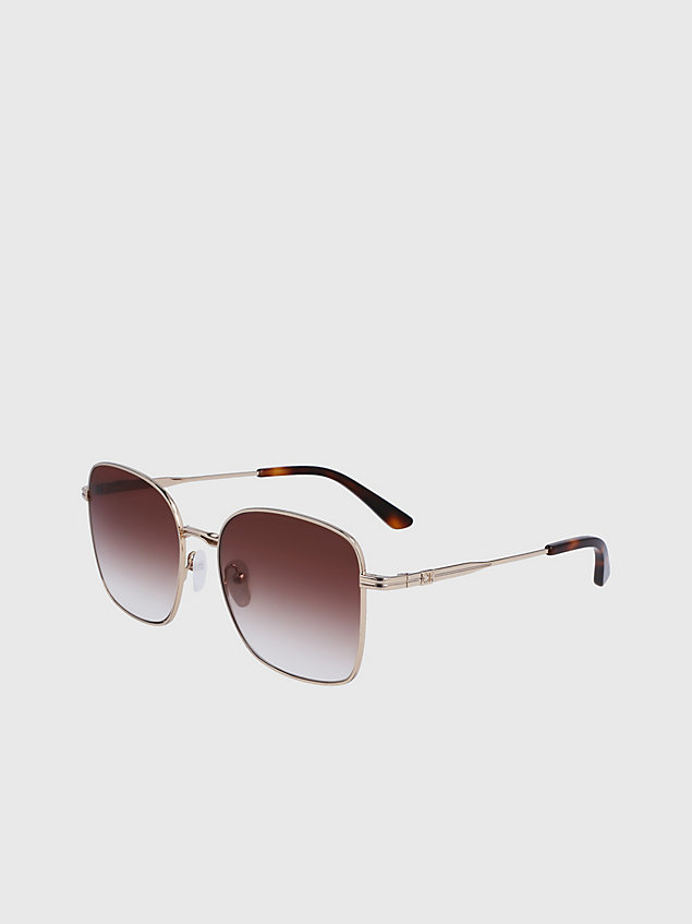 gold rectangle sunglasses ck23100s for women calvin klein
