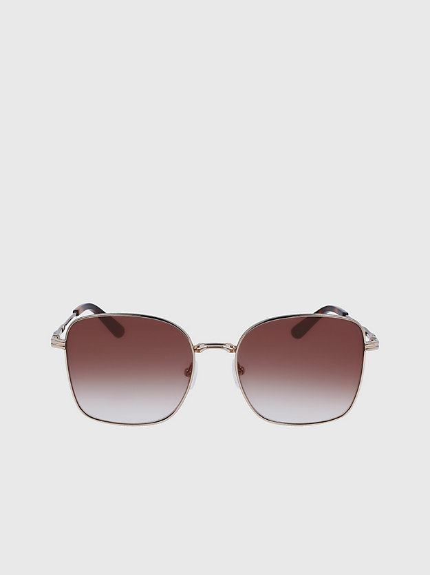 gold prostokątne okulary przeciwsłoneczne ck23100s dla kobiety - calvin klein