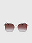 gold rechteckige sonnenbrille ck23100s für damen - calvin klein