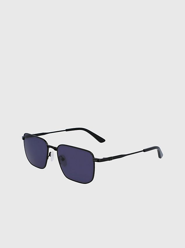 black prostokątne okulary przeciwsłoneczne ck23101s dla mężczyźni - calvin klein