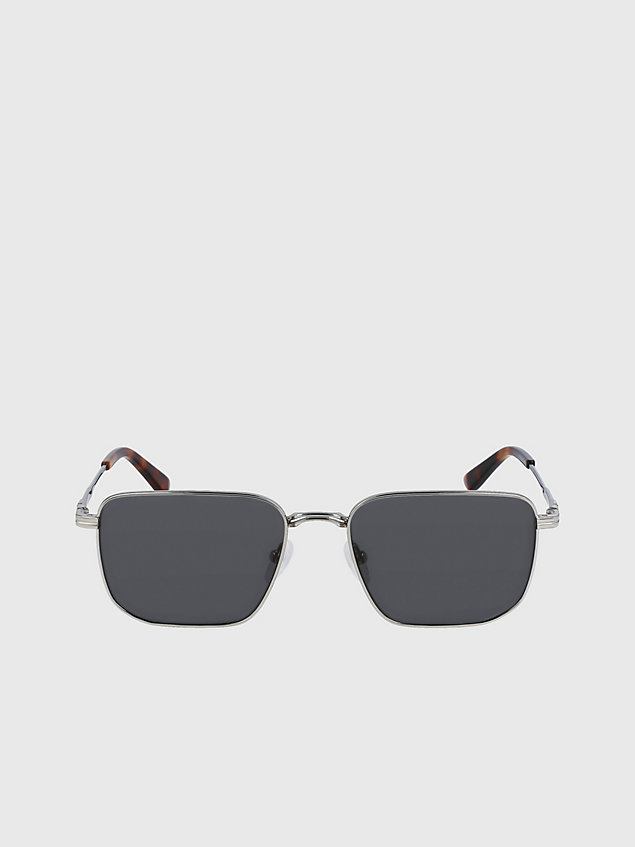 occhiali da sole rettangolari ck23101s silver da uomini calvin klein