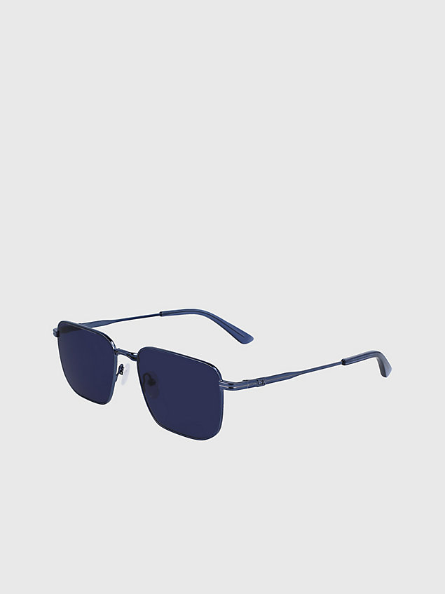 blue rechteckige sonnenbrille ck23101s für herren - calvin klein