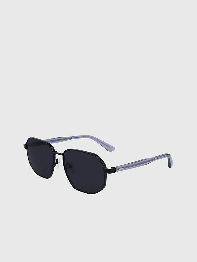 occhiali da sole rettangolari ck23102s black da uomo calvin klein